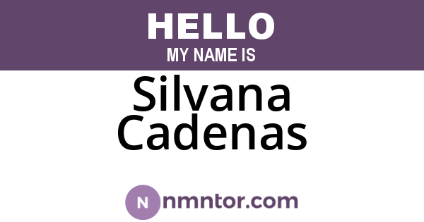 Silvana Cadenas