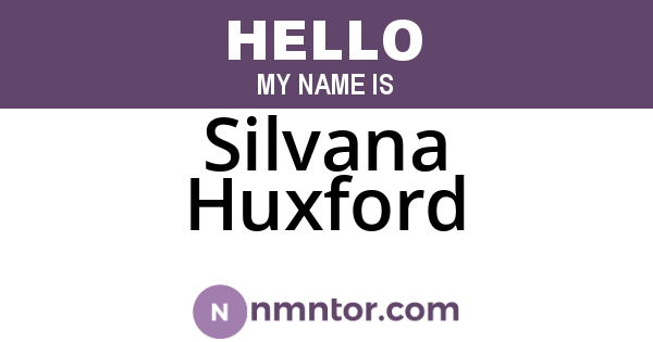 Silvana Huxford