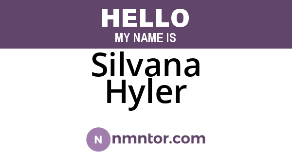 Silvana Hyler