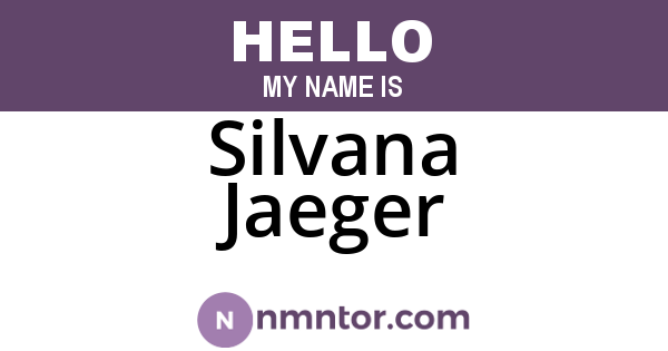 Silvana Jaeger