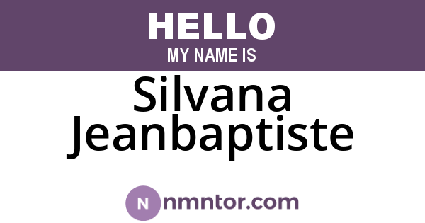 Silvana Jeanbaptiste