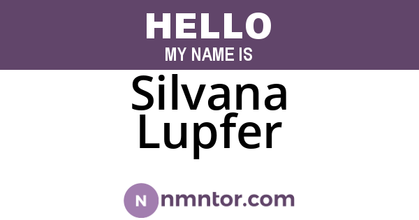 Silvana Lupfer