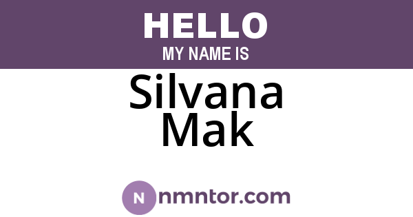Silvana Mak