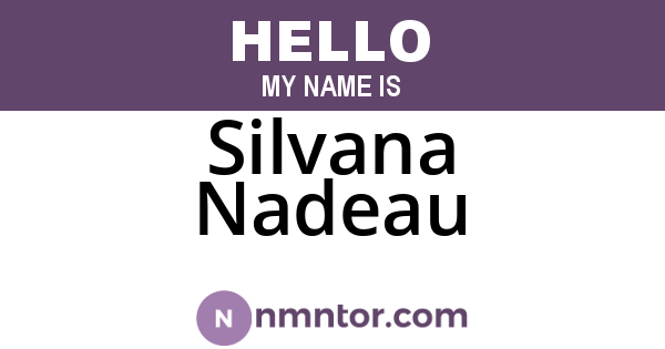 Silvana Nadeau