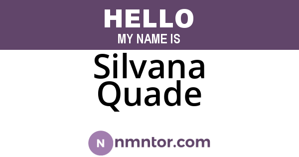 Silvana Quade