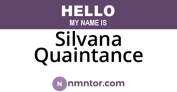 Silvana Quaintance