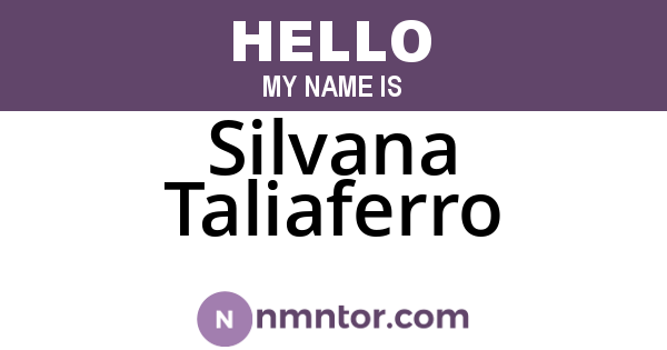 Silvana Taliaferro