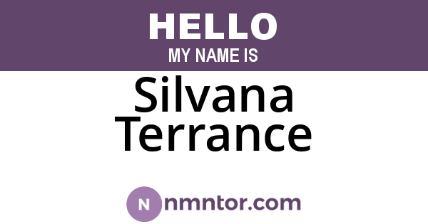 Silvana Terrance