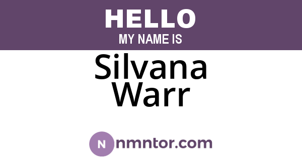 Silvana Warr
