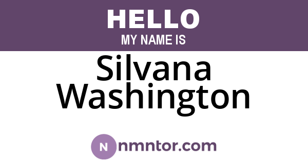 Silvana Washington