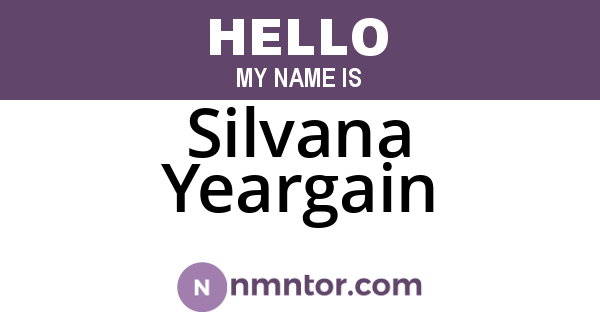 Silvana Yeargain