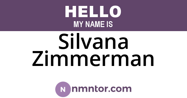 Silvana Zimmerman