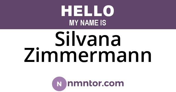 Silvana Zimmermann