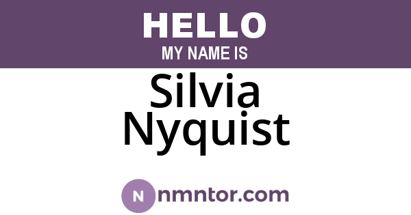 Silvia Nyquist