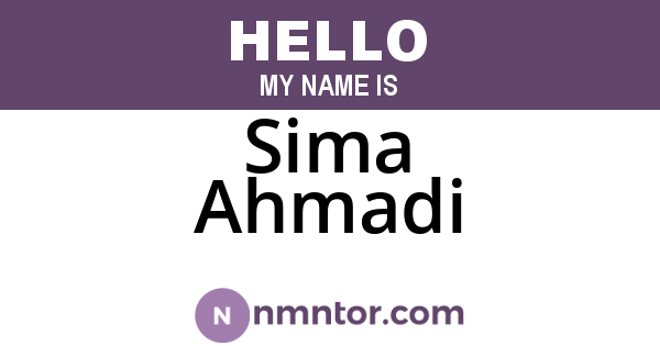 Sima Ahmadi