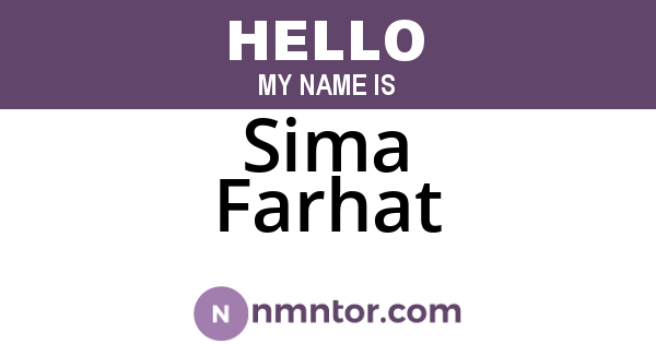 Sima Farhat