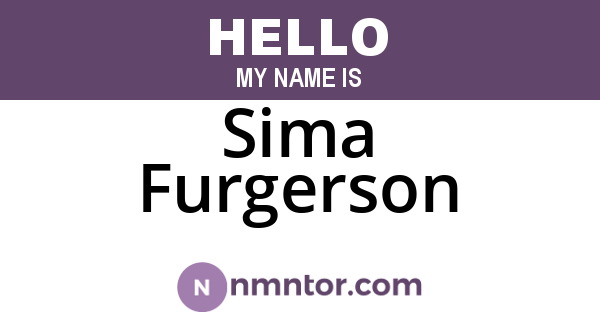 Sima Furgerson