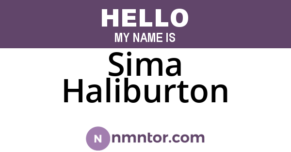 Sima Haliburton