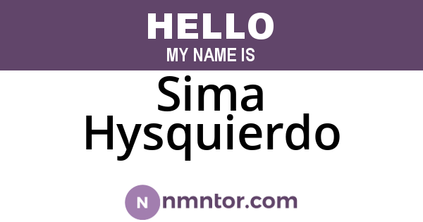 Sima Hysquierdo