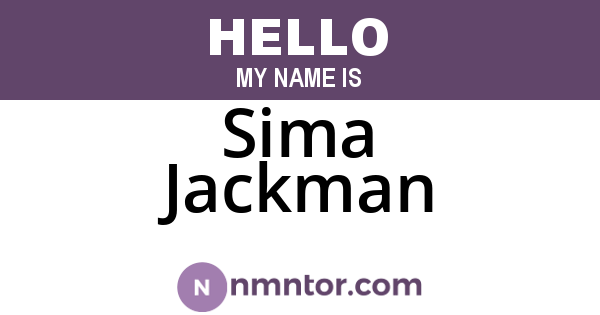 Sima Jackman