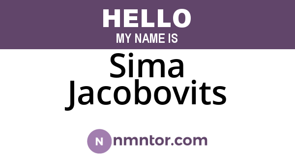 Sima Jacobovits