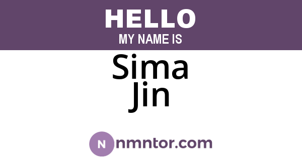 Sima Jin