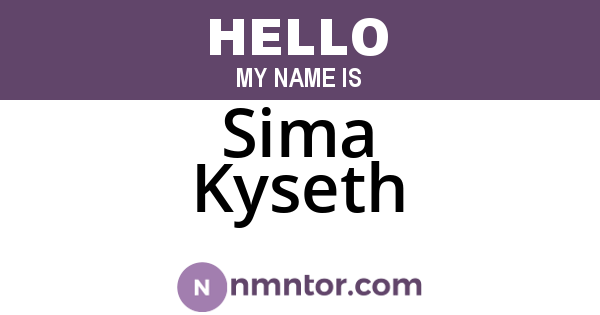 Sima Kyseth