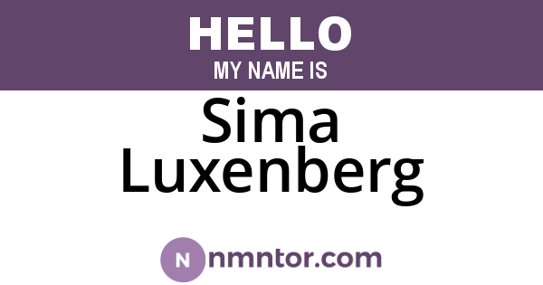 Sima Luxenberg