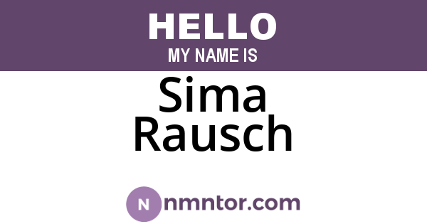 Sima Rausch