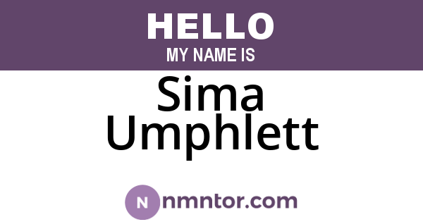 Sima Umphlett