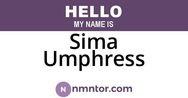 Sima Umphress