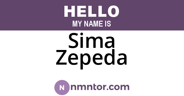 Sima Zepeda