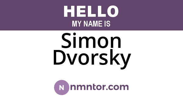 Simon Dvorsky