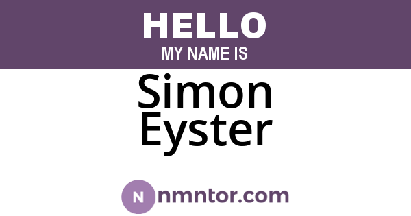 Simon Eyster