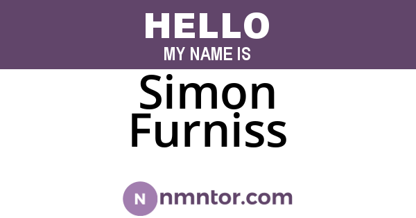 Simon Furniss