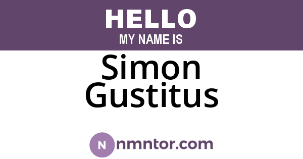 Simon Gustitus