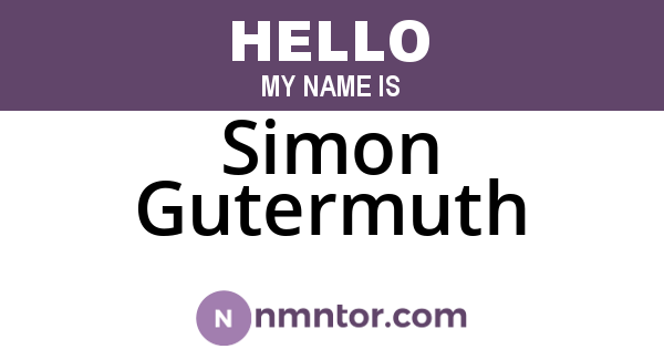 Simon Gutermuth
