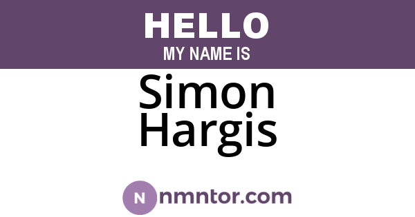 Simon Hargis