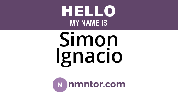 Simon Ignacio