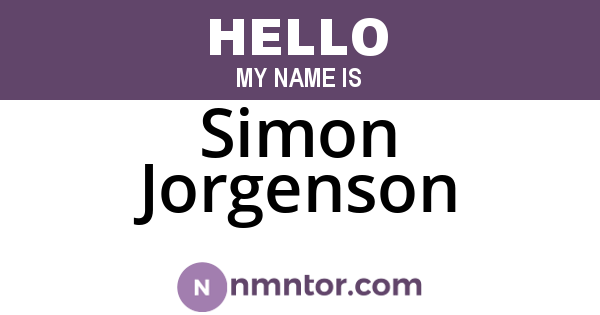Simon Jorgenson