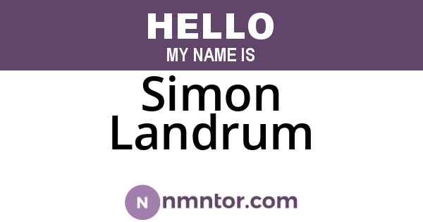 Simon Landrum