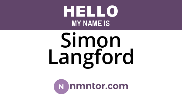 Simon Langford