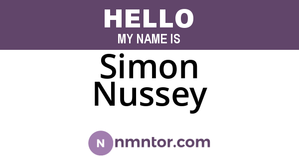 Simon Nussey