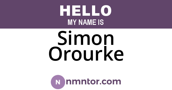 Simon Orourke
