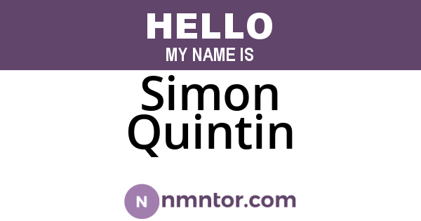 Simon Quintin