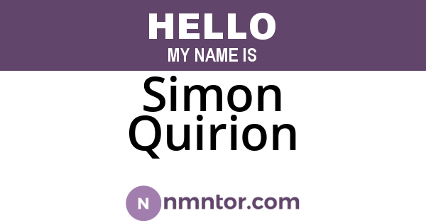 Simon Quirion