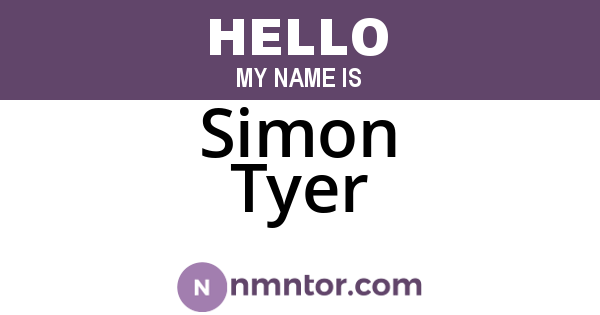 Simon Tyer