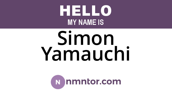 Simon Yamauchi