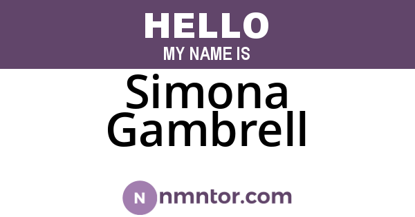 Simona Gambrell