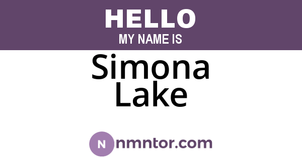 Simona Lake